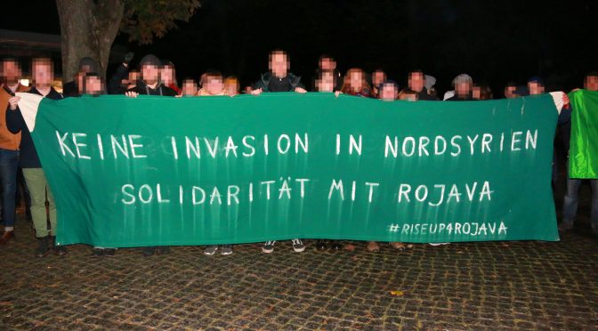 Kundgebung Riseup4Rojava in Greifswald